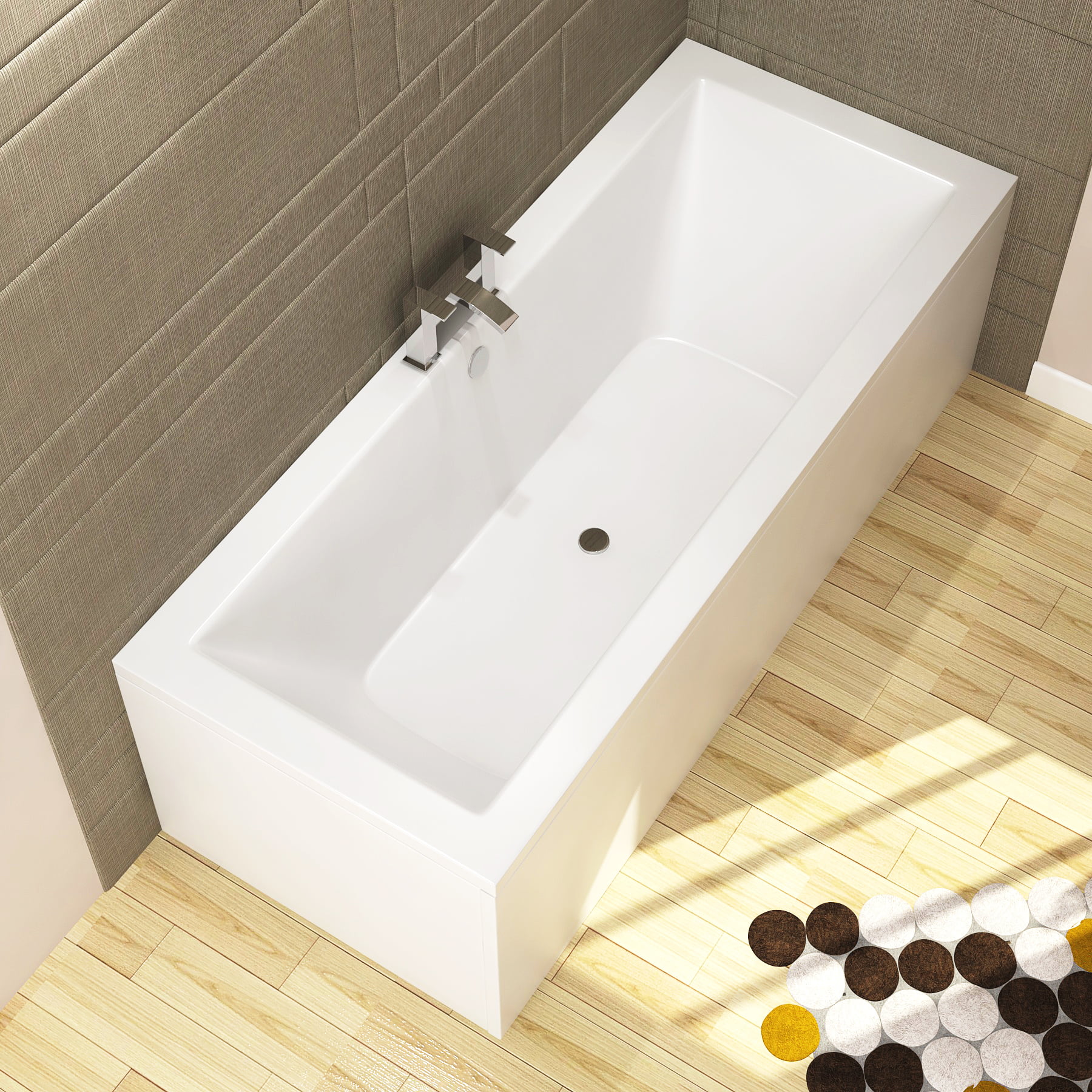 Amaze Acrylic Square Double Ended Bath